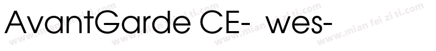 AvantGarde CE-粗体wes字体转换